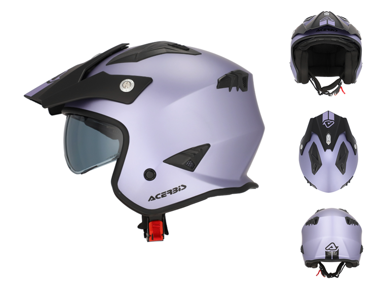 CASCO MOTO ACERBIS JET ARIA METALLIC 22.06 PURPURA L